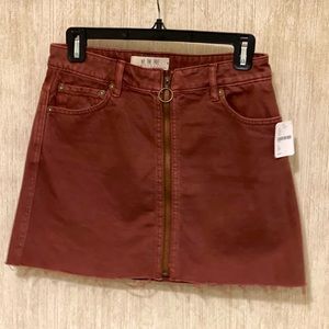 Free People Zip It Up Mini Skirt